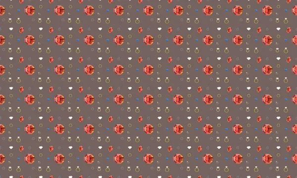 Farklı aksesuarlara sahip renkli arkaplan