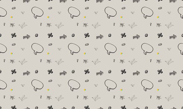 Цветной фон с различными аксессуарами