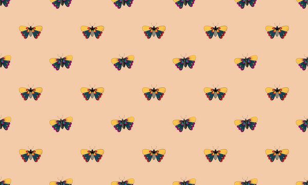 Цветной фон с различными аксессуарами