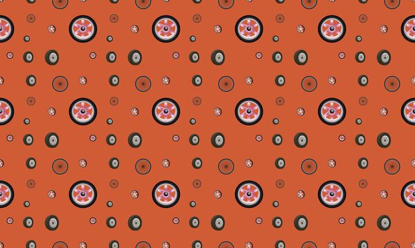 Colored background with different accessories