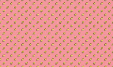 Farklı aksesuarlara sahip renkli arkaplan