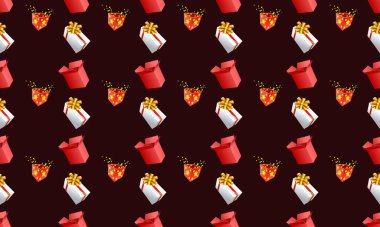 Farklı aksesuarlara sahip renkli arkaplan