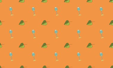 Farklı aksesuarlara sahip renkli arkaplan