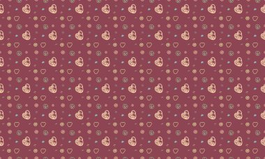 Farklı aksesuarlara sahip renkli arkaplan