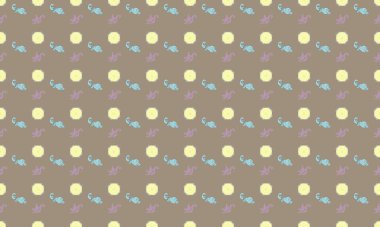 Farklı aksesuarlara sahip renkli arkaplan