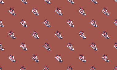 Farklı aksesuarlara sahip renkli arkaplan