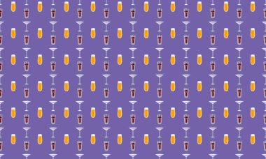 Farklı aksesuarlara sahip renkli arkaplan