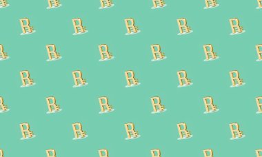 Farklı aksesuarlara sahip renkli arkaplan