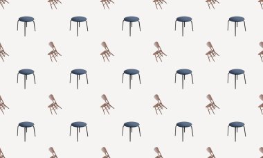 Farklı aksesuarlara sahip renkli arkaplan