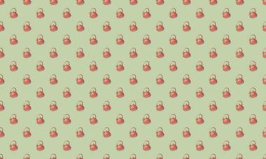 Farklı aksesuarlara sahip renkli arkaplan