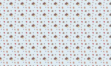 Farklı aksesuarlara sahip renkli arkaplan