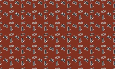 Farklı aksesuarlara sahip renkli arkaplan