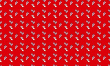 Farklı aksesuarlara sahip renkli arkaplan