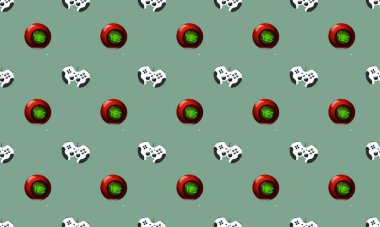 Farklı aksesuarlara sahip renkli arkaplan