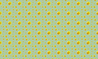 Farklı aksesuarlara sahip renkli arkaplan