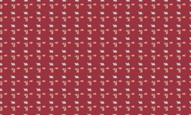 Farklı aksesuarlara sahip renkli arkaplan