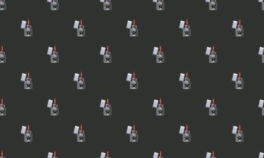 Farklı aksesuarlara sahip renkli arkaplan