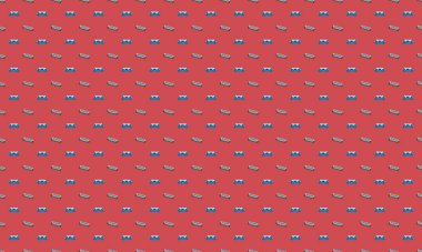 Farklı aksesuarlara sahip renkli arkaplan