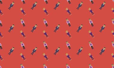 Farklı aksesuarlara sahip renkli arkaplan