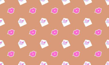 Farklı aksesuarlara sahip renkli arkaplan