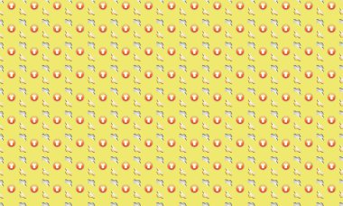 Farklı aksesuarlara sahip renkli arkaplan