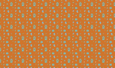 Farklı aksesuarlara sahip renkli arkaplan