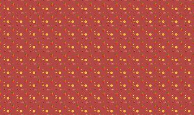 Farklı aksesuarlara sahip renkli arkaplan