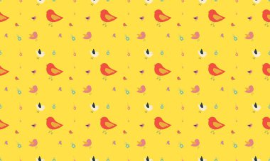 Farklı aksesuarlara sahip renkli arkaplan