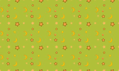 Farklı aksesuarlara sahip renkli arkaplan