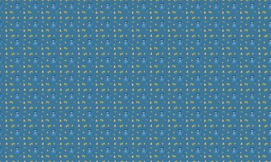 Farklı aksesuarlara sahip renkli arkaplan