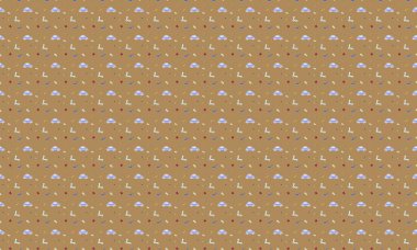 Farklı aksesuarlara sahip renkli arkaplan