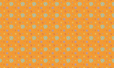 Farklı aksesuarlara sahip renkli arkaplan