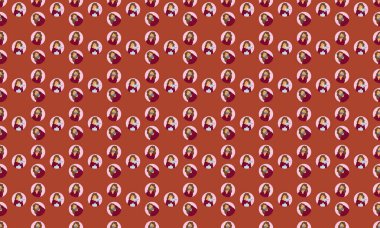 Farklı aksesuarlara sahip renkli arkaplan