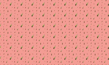 Farklı aksesuarlara sahip renkli arkaplan