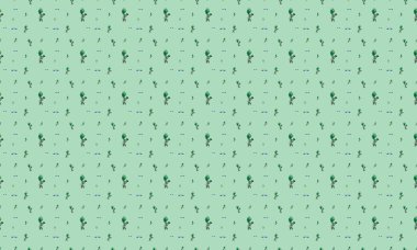 Farklı aksesuarlara sahip renkli arkaplan