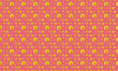 Farklı aksesuarlara sahip renkli arkaplan