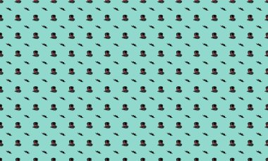 Farklı aksesuarlara sahip renkli arkaplan