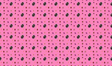 Farklı aksesuarlara sahip renkli arkaplan