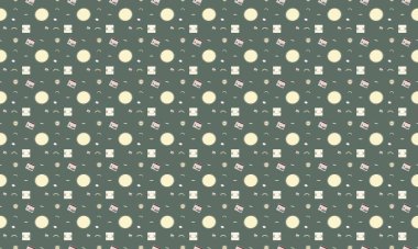 Farklı aksesuarlara sahip renkli arkaplan