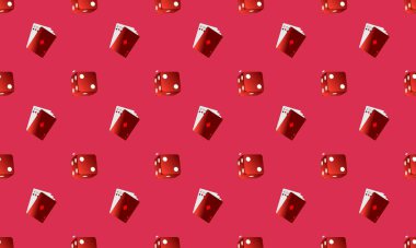 Farklı aksesuarlara sahip renkli arkaplan