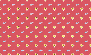 Farklı aksesuarlara sahip renkli arkaplan