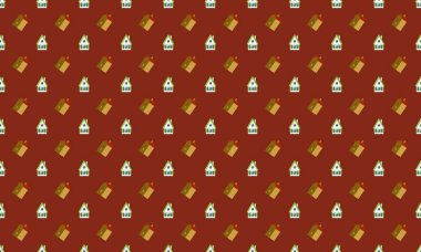 Farklı aksesuarlara sahip renkli arkaplan