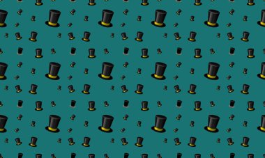 Farklı aksesuarlara sahip renkli arkaplan