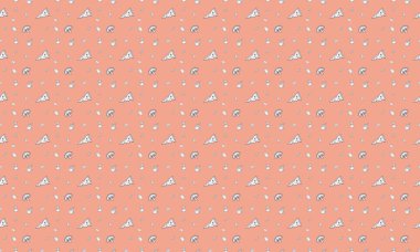 Farklı aksesuarlara sahip renkli arkaplan