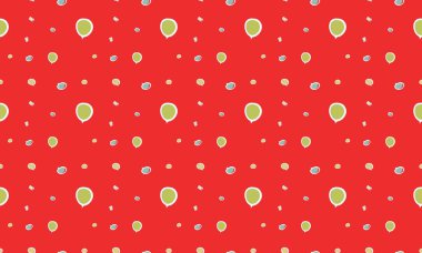 Farklı aksesuarlara sahip renkli arkaplan