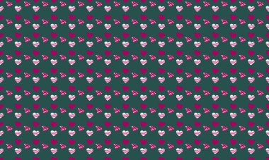 Farklı aksesuarlara sahip renkli arkaplan