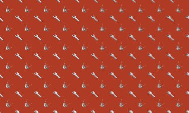 Farklı aksesuarlara sahip renkli arkaplan