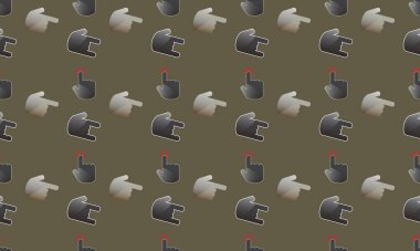 Farklı aksesuarlara sahip renkli arkaplan