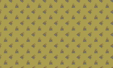 Farklı aksesuarlara sahip renkli arkaplan