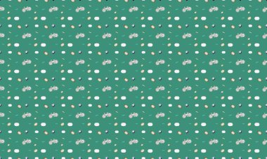 Farklı aksesuarlara sahip renkli arkaplan